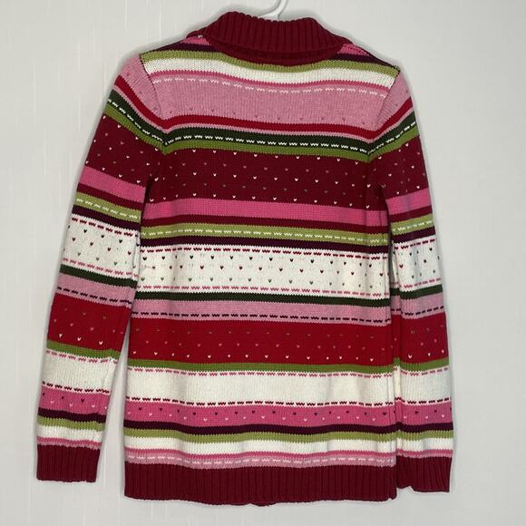 Gymboree Girls Fair Isle Colorful Zip Cardigan Sweater Size S 5-6 - Picture 10 of 10